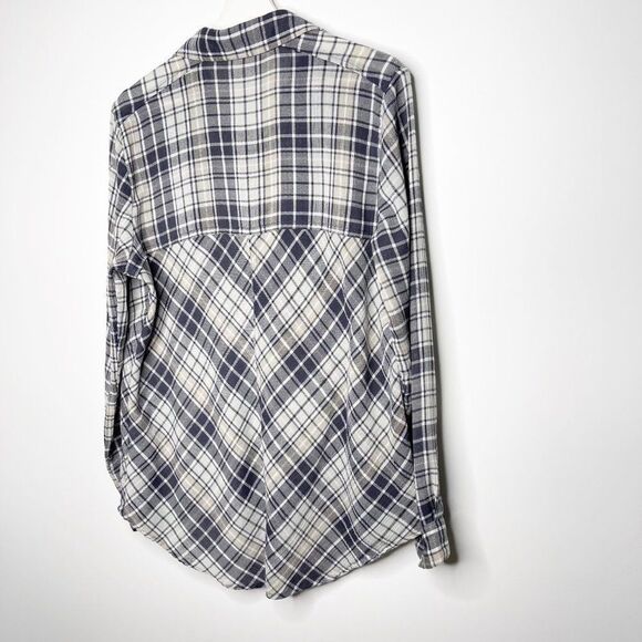 FREE PEOPLE Stitch Detail Plaid Button Down Top  - Picture 10 of 10